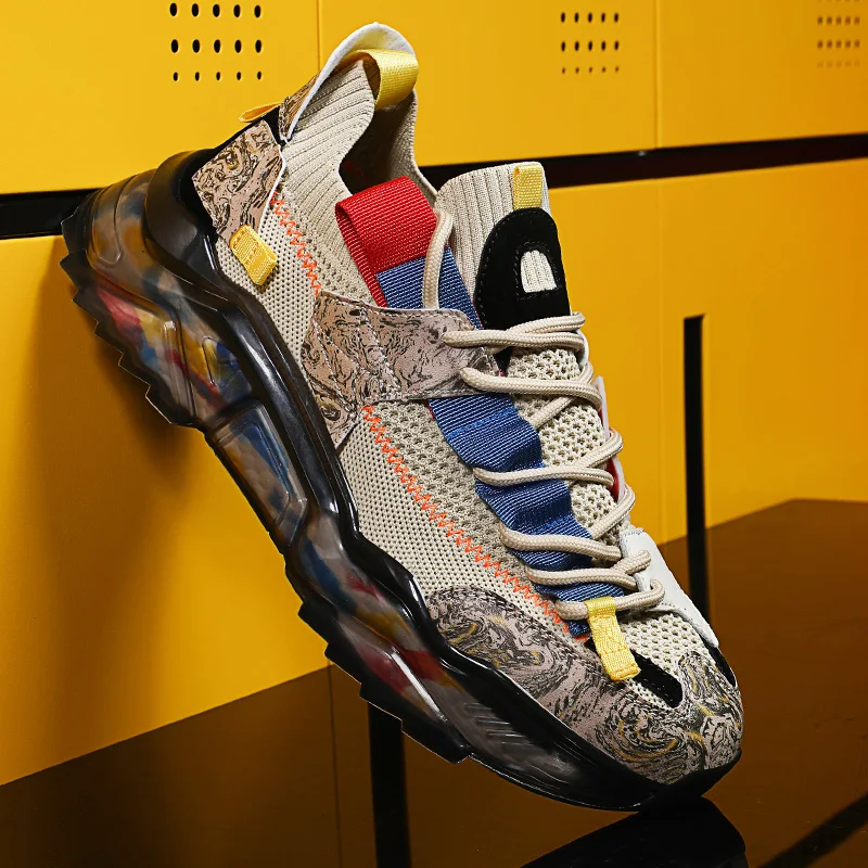 Мужская повседневная обувь модная летняя сетчатая дышащая уличная спортивная