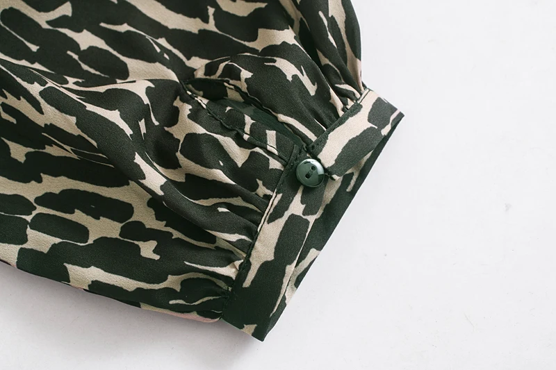 Мини платье 2019 новая мода v образный вырез длинный рукав леопард оборки принт