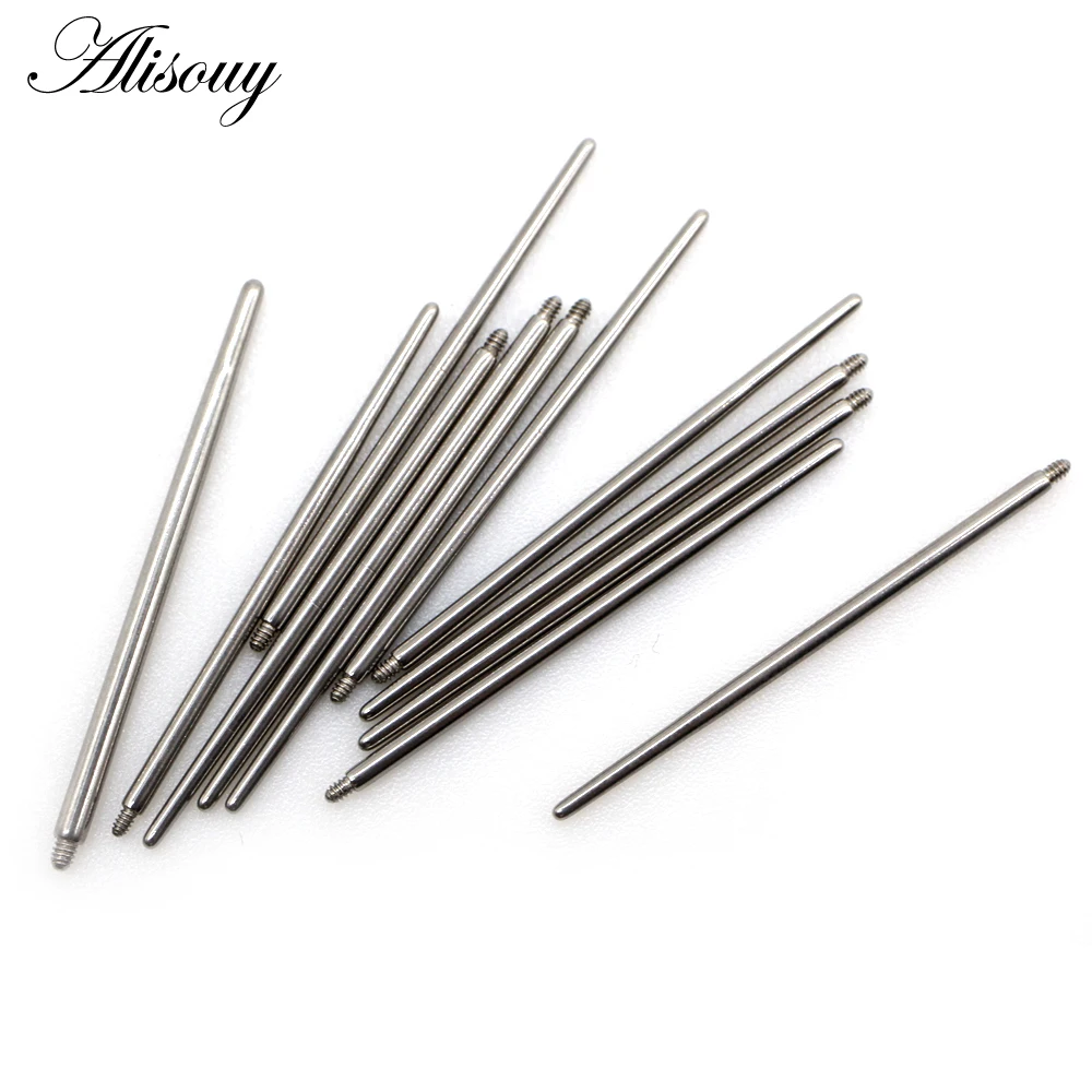 

Alisouy 10pcs Surgical Steel Threaded Ear Taper Labret Lip Nose Nipple Dermal Pin Tools Fashion Profession Body Piercing Kit