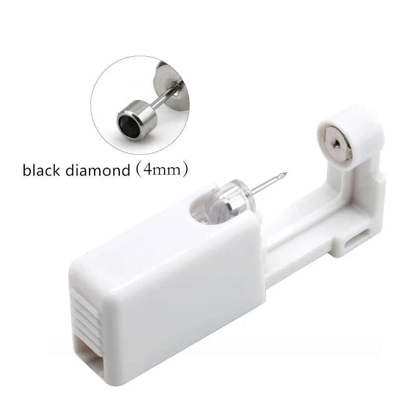 N black diamond Пирсинг в нос пистолет инструмент серьги звезда одноразовые без боли безопасный стерильный пирсинг серьги-гвоздики пистолет встроенный в стали - Габаритные размеры: N black diamond