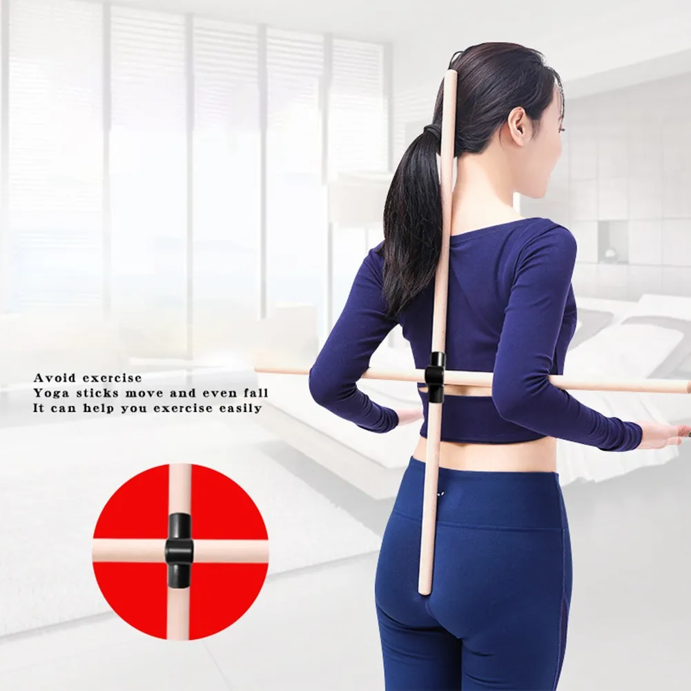 

2pcs Open Shoulder Indoor Sports Back Correction Comfortable Stretching Tool Yoga Sticks Multifunction Body Shaping Gymnasts New