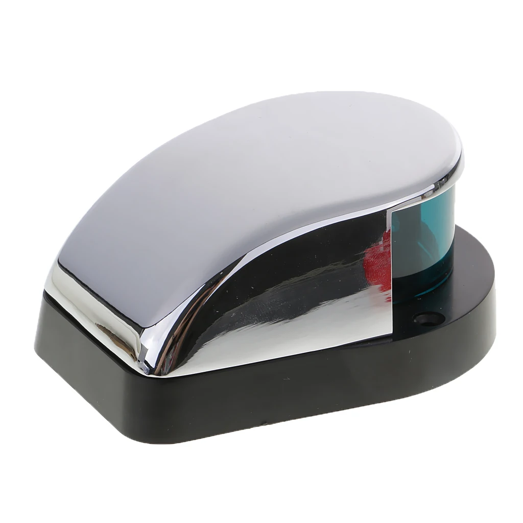 

Marine Boat Navigation Red Green Chrome Plated Housing Bi-color Bow Light