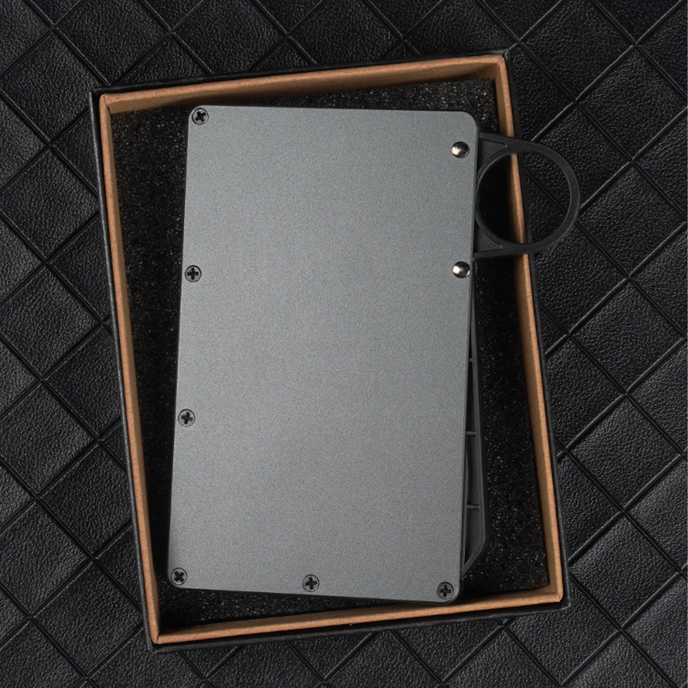 

Cards Keeper Fashion Aluminum Alloy Credit Card Holder With Finger Loop RFID Blocking Wallet for Band Cards Anti thief Case