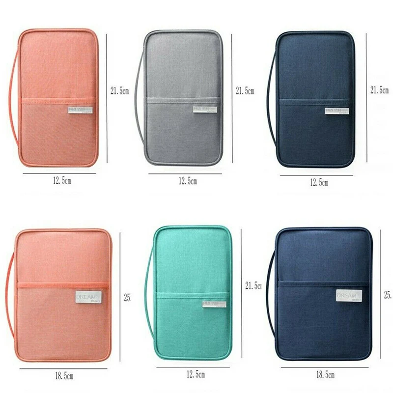 

Multi-Function Family Passport Organizer Waterproof Holder Document Wallet CardholderTicket Card Key Bag Purse Travel Wallet