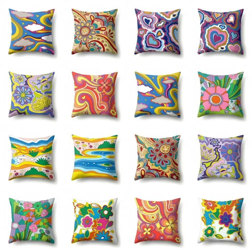 

Наволочка для подушки, привлекательная наволочка, съемная наволочка из полиэстера с геометрическим узором, наволочка для ежедневного испо...