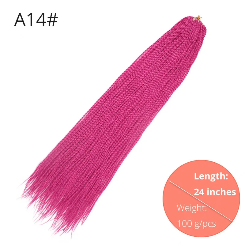 A14 AISI BEAUTY Ombre Senegalese завивка, плетение волос 14 18 24 дюймов Синтетические косички для наращивания крючком наращивание волос Черный Коричневый Женский - Цвет: A14