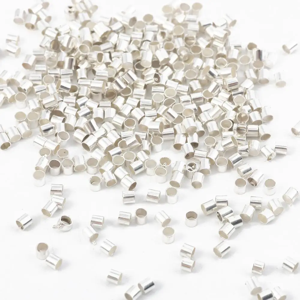 

NEW 500pcs copper tube 1.5/2MM crimp beads end beads rope stopper spacer Beads for bracelet Jewelry Making DIY accessories