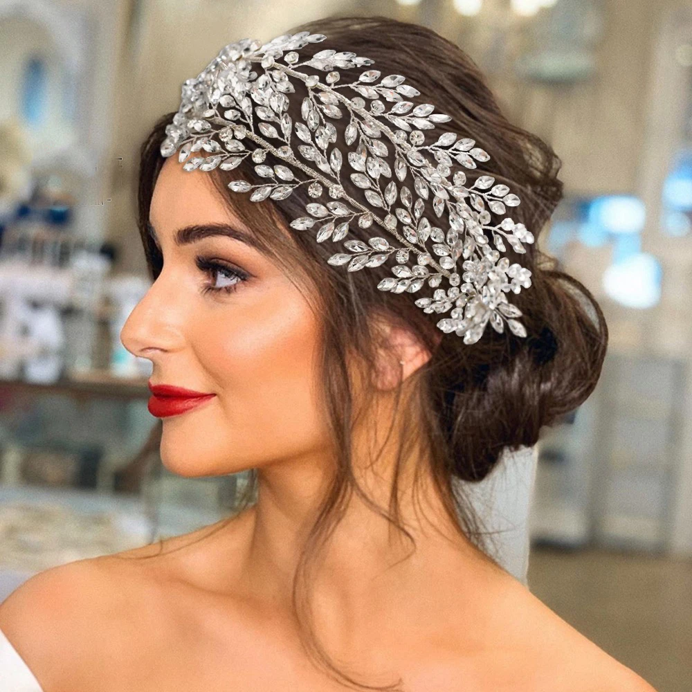 

Luxurious Rhinestone Hairband Headband Wedding Accessories Bride Tiara Headpiece Wedding Hair Jewelry Rhinestone Hairband