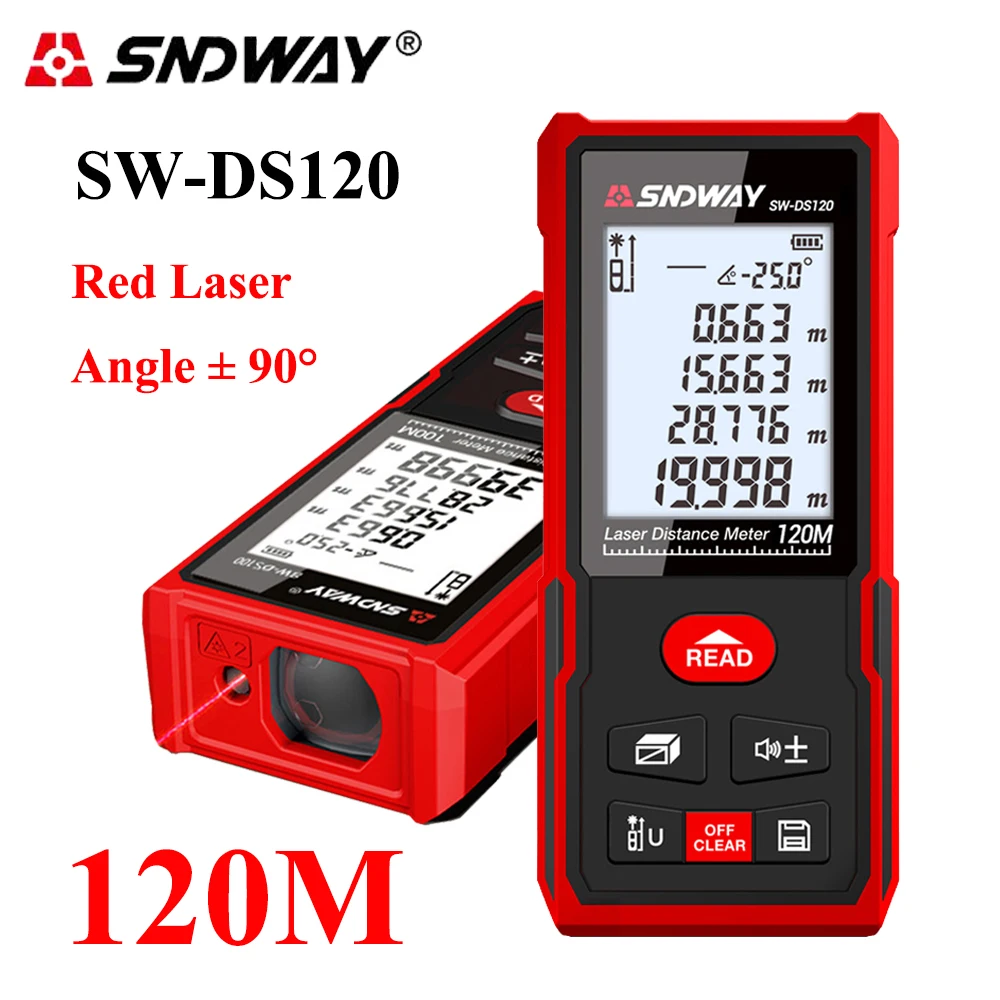 Лазер SNDWAY цифровой дальномер 40 120 м лазерный Электронная рулетка линейка
