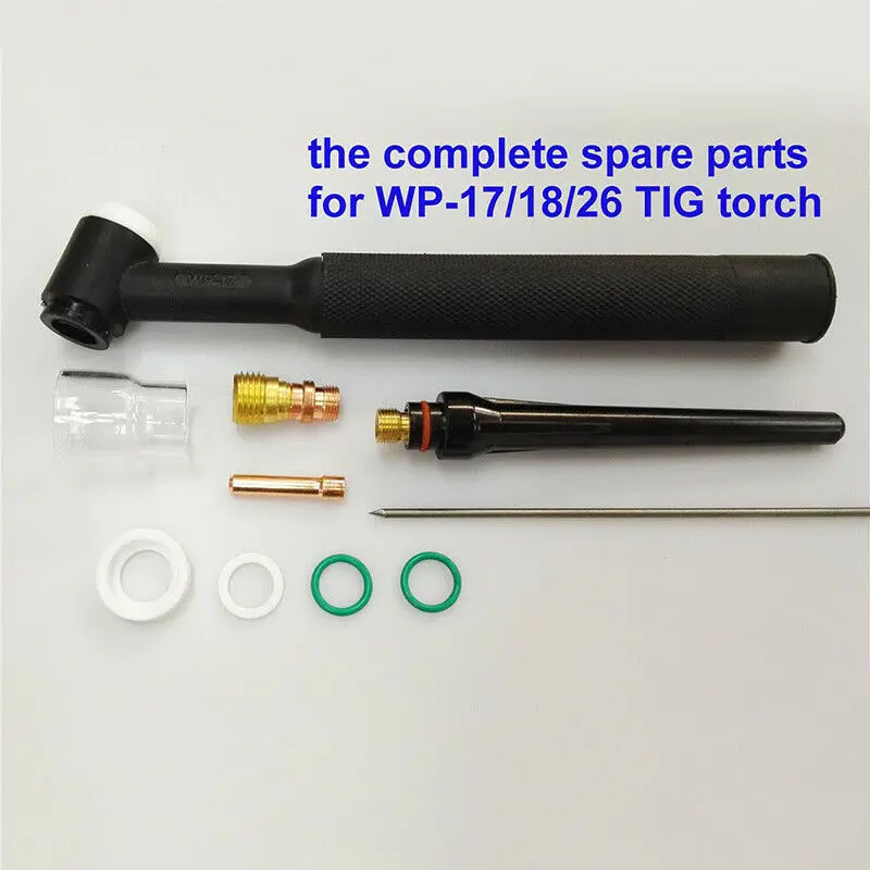 

10Pcs TIG Welding Torch Stubby Gas Lens Kit For WP-17/18/26 Heat Resistant Glass Cup Set Welding Accessories Durable Easy Use