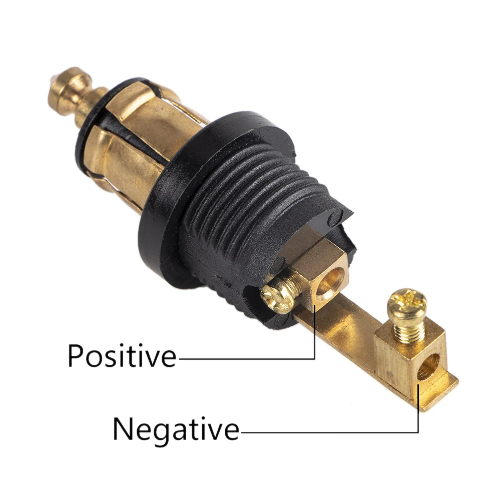 1pcs DIY DIN Hella Male Plug Powerlet European Type 12v Cigarette Lighter Adapter Connector Fits BMW Motorcycles | Автомобили и