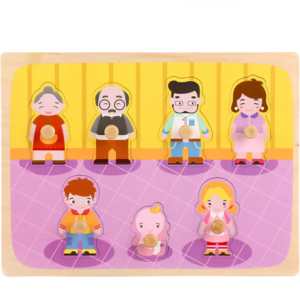 Eucational головоломки игрушки для детей деревянные доска игрушка красочные животные