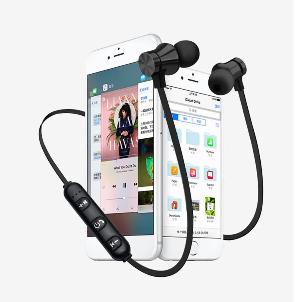 Беспроводные магнитные Bluetooth наушники спортивные стерео Бас Наушники для