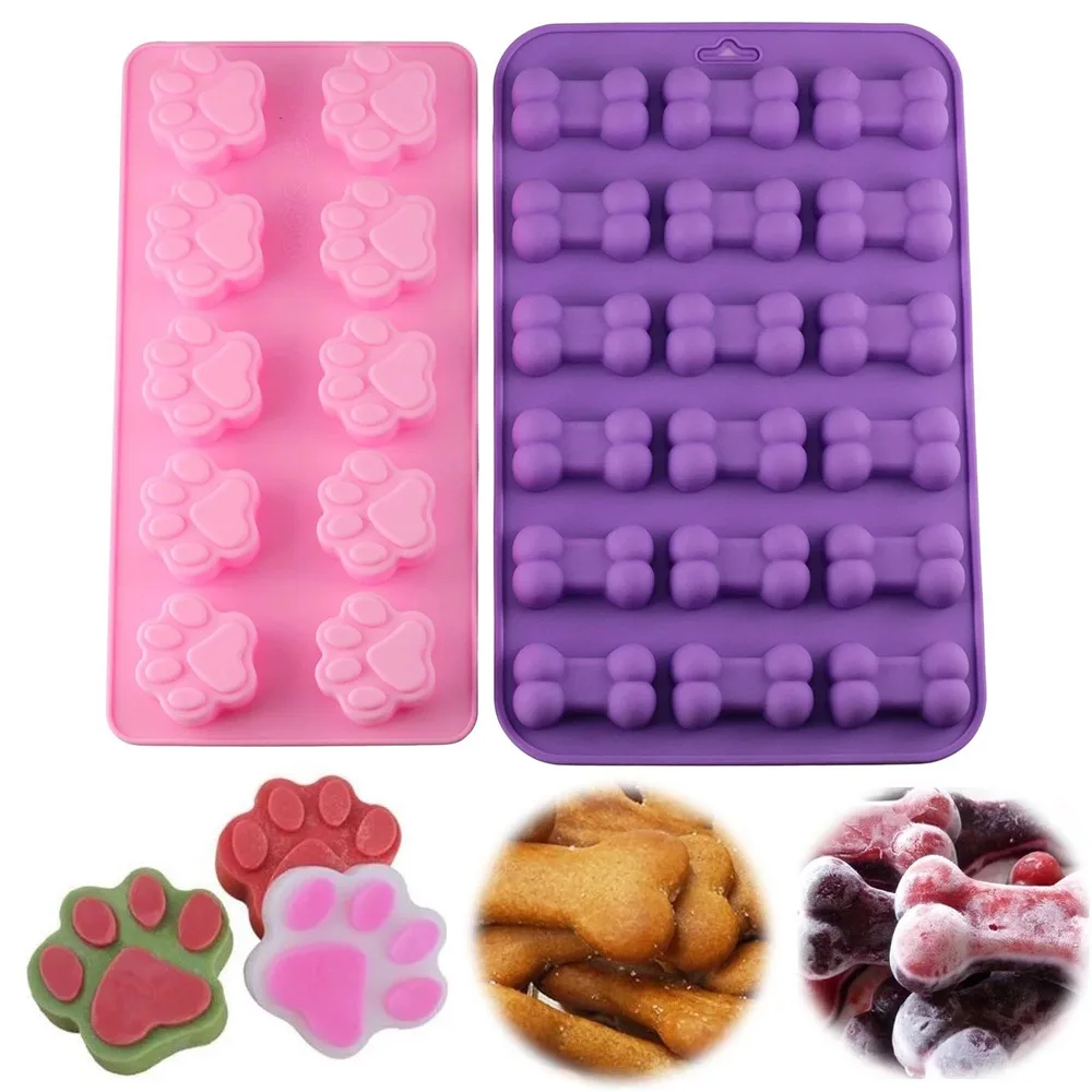 

Paw Bone Mold Silicone Baking Accessories 3D DIY Chocolate Mold Fudge Cake Decoration Tool