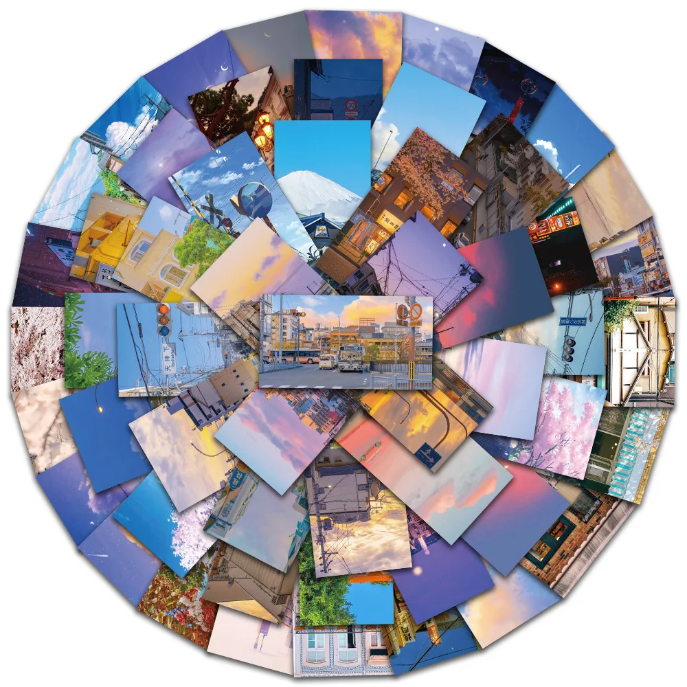 

10/30/50PCS Beautiful Street Scenery Aesthetics Creative Graffiti Scrapbook Notebook Guitar Phone Case Gift Toy Sticker Wholesal