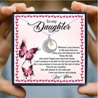 Ожерелье с Луной для женщин и моей дочери, подарочное колье с сердцем Я люблю тебя до Луны и спины от мам, ювелирное изделие на день рождения