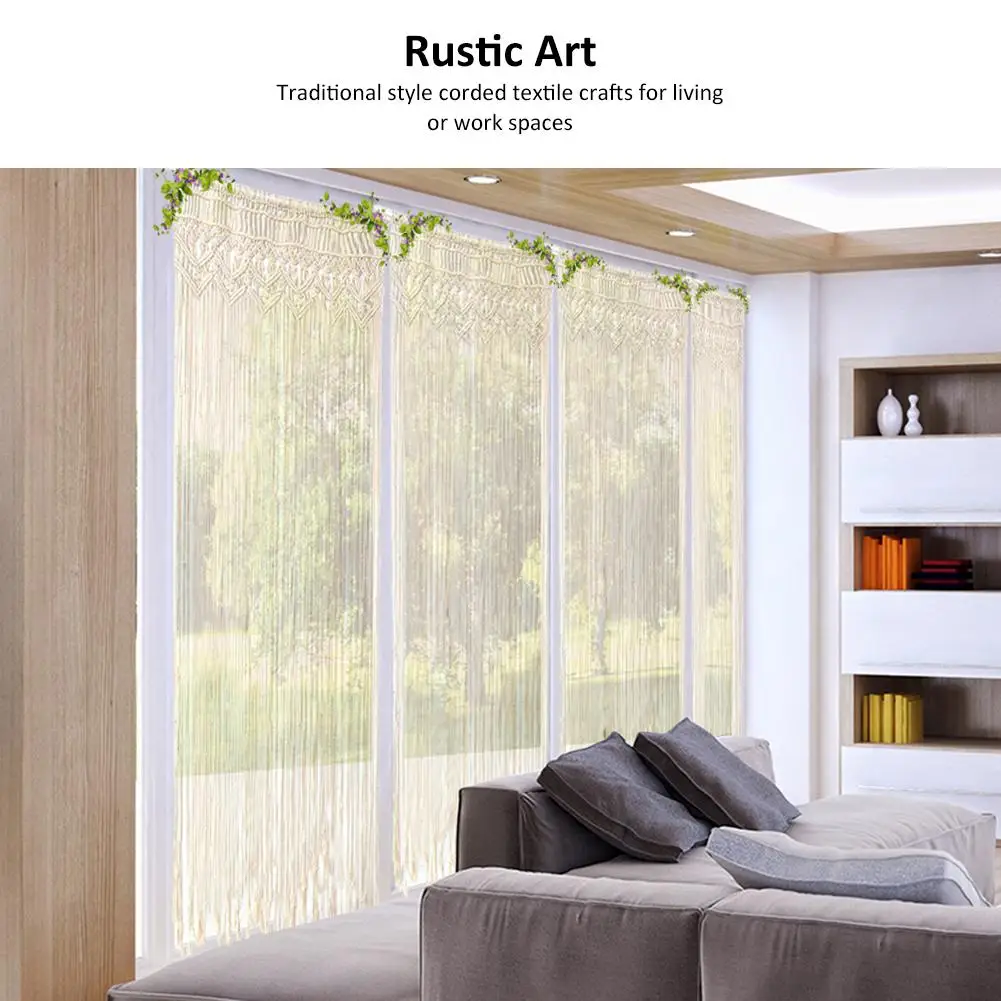 

Macrame Tapestry Hand Woven Tapestry Bohemian Cotton Door Curtain Wedding Party For Room Window Door Curtains Wedding Background