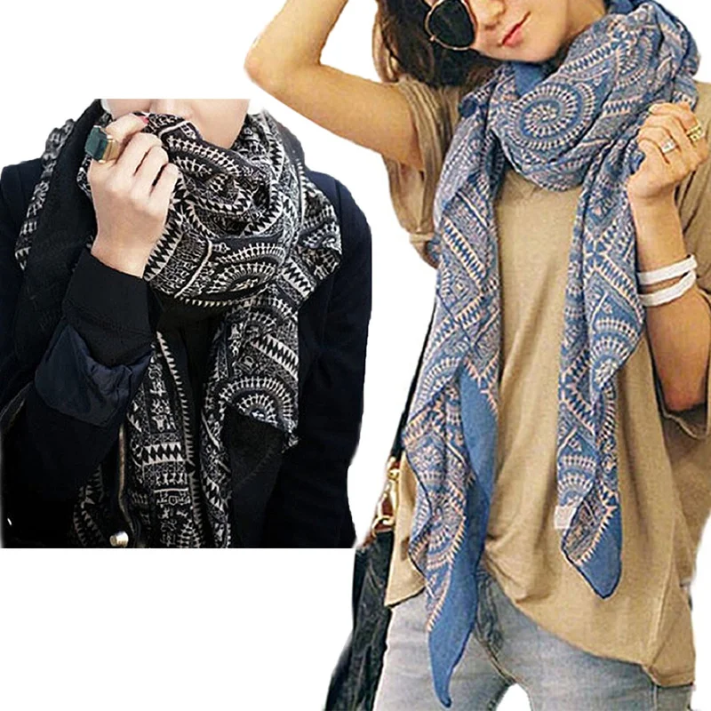 2020 Модные женские длинные мягкие печатные шарфы шаль палантин модный Дамский