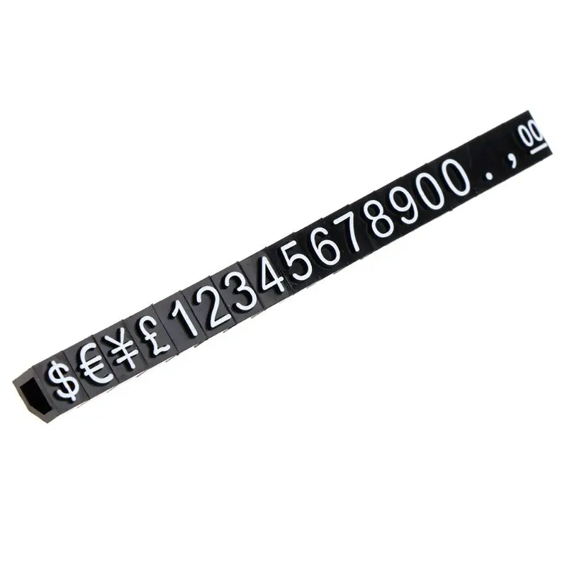 

Price Tag Jewelry Shop Display Pentagon Plastic Number Adjustable Accessories Stand Frame Combined Digital Clothing Label