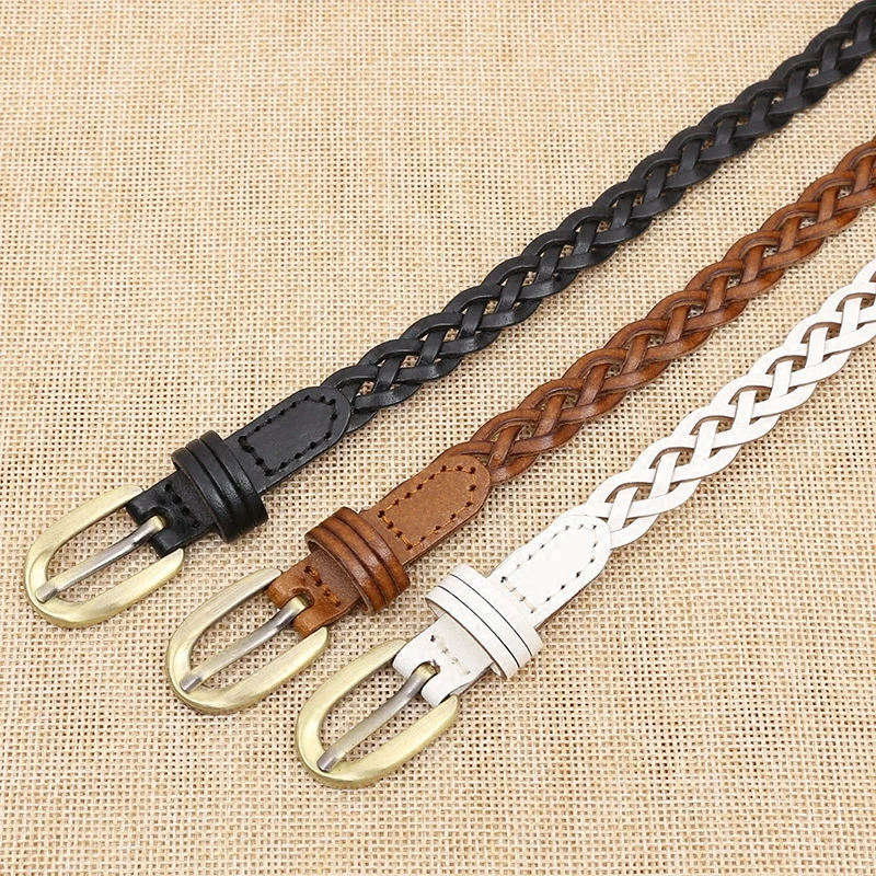 

Hot Sell New folk style braided Womens Belt New Style Candy Colors Braid Belt Female Belt For Dress AD0335