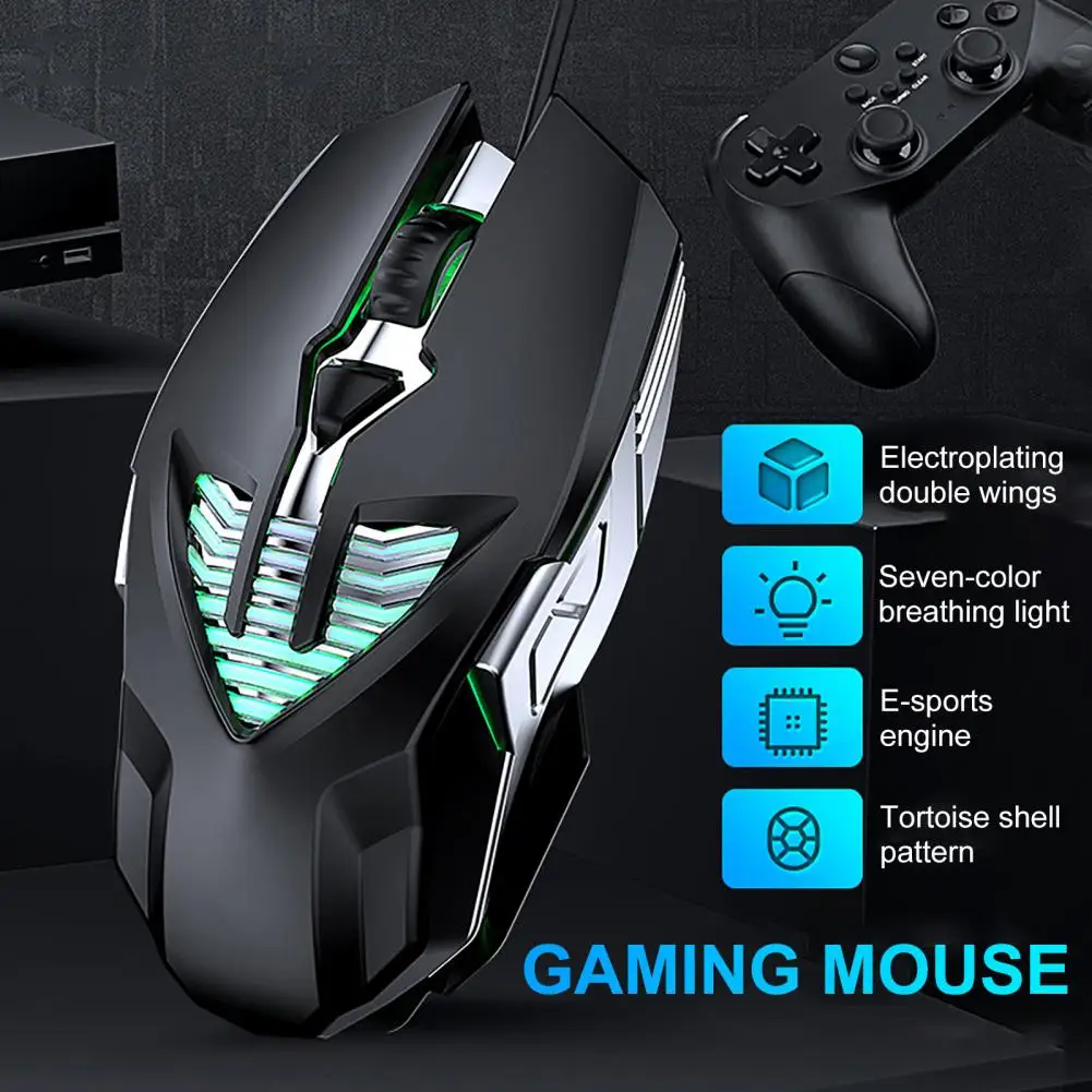 Мышь Механическая Q1 Проводная с RGB светильник кой 3600DPI USB | Компьютеры и офис