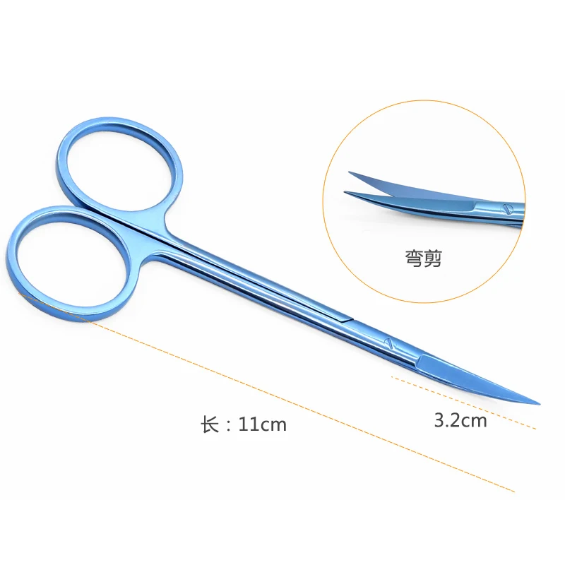 Титановые прямые/Изогнутые Ножницы для хирургии глаз 11 5 см режущие