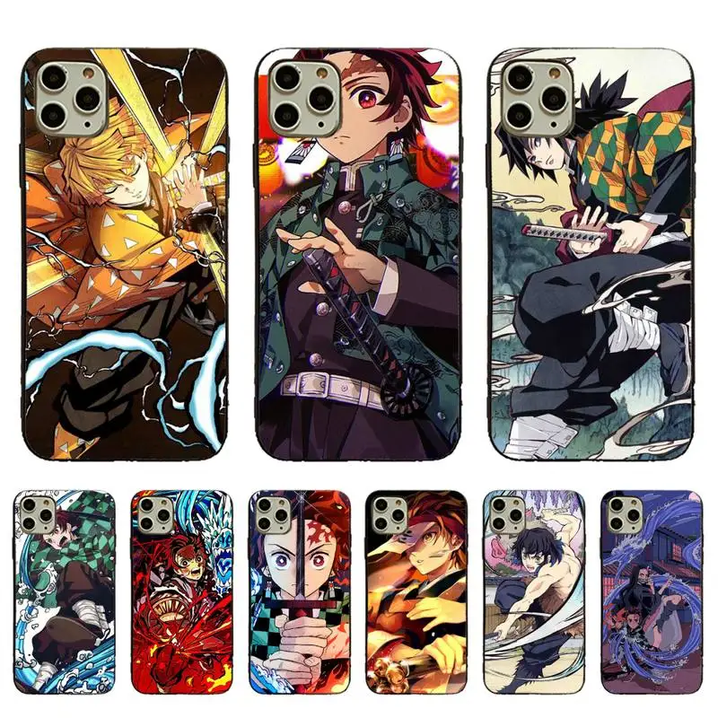 

Anime Demon Slayer Kimetsu no Yaiba Luxury Phone Case for iphone 13 11pro 12pro MAX 8 7 6 6S Plus X XS MAX 5 5S SE XR Capa