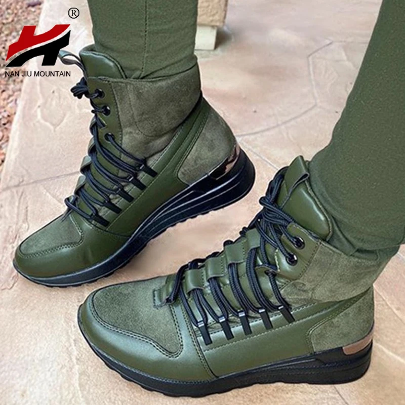 

2021 повседневные Ботинки Martin; Ботильоны; Обувь на платформе; Хлопковая обувь с кружевом; Однотонные ботинки; Сезон весна-осень; Размера плюс-43