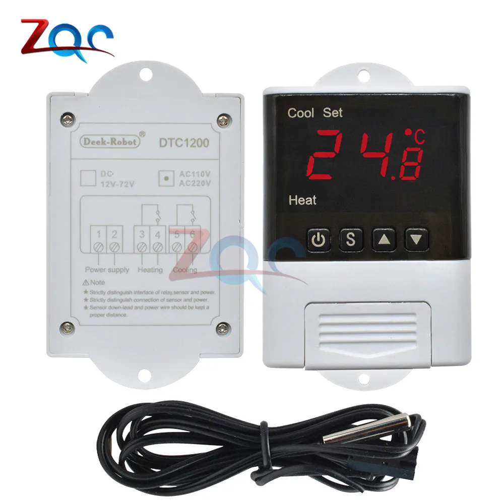 Цифровой светодиодный регулятор температуры 110 В переменного тока 220 В|Приборы