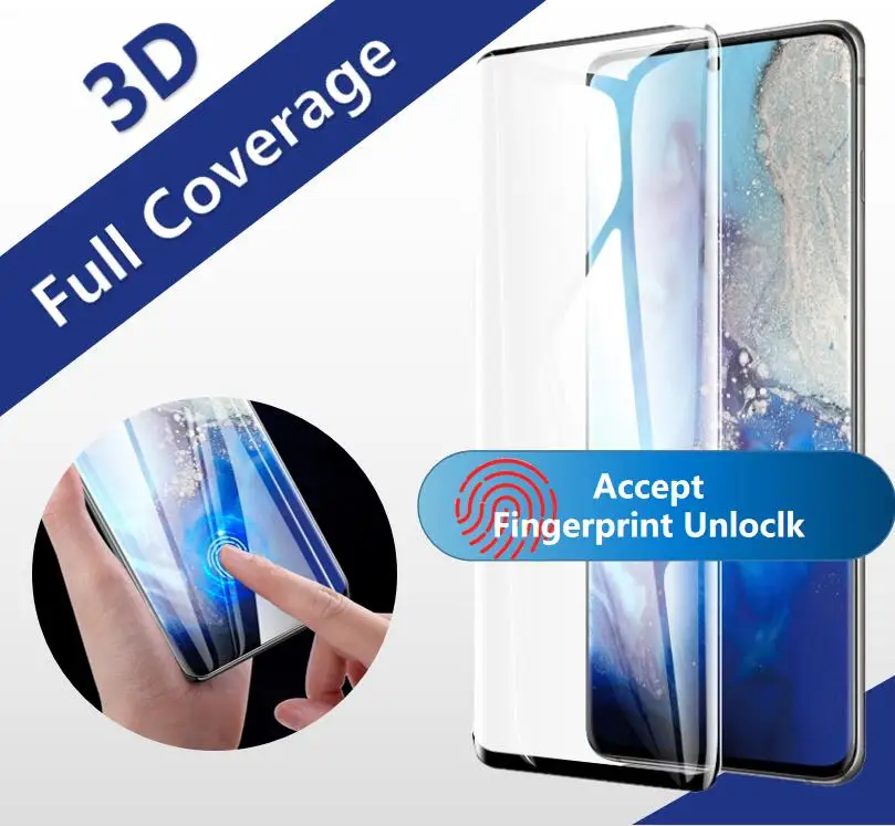 Защитное стекло закаленное для Samsung S20 Ultra S10 5G S9 Plus Note 10 + 9 | Мобильные телефоны и