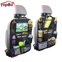 multi pocket hanging storage bag car seat back organizer tablet cup holder stowing tidying anti kick mats for kid