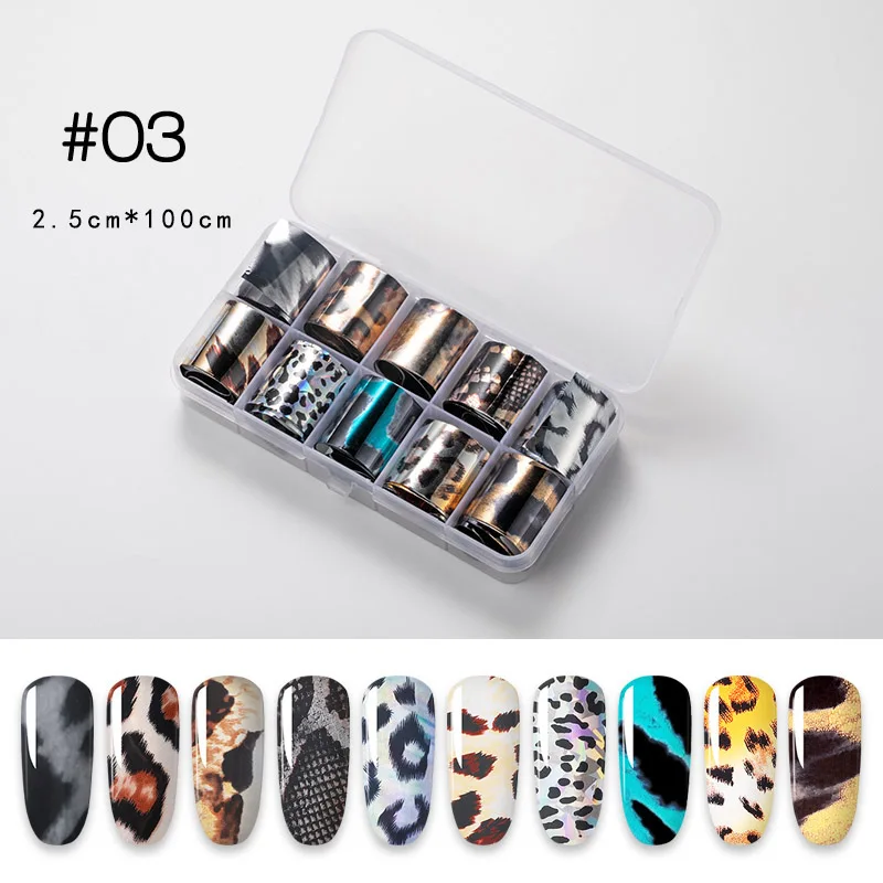 N5320-03 ROSALIND Slider Foil Stickers For Nails Art decals Manicure Set Design Top Semi Permanent Nail Stickers Kit Need Base Gel Polish - Цвет: N5320-03
