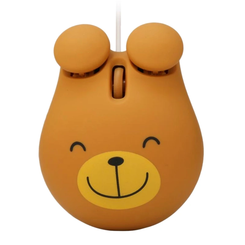 Проводная оптическая игровая мышь 1000 точек/дюйм с милым медведем животными Usb для