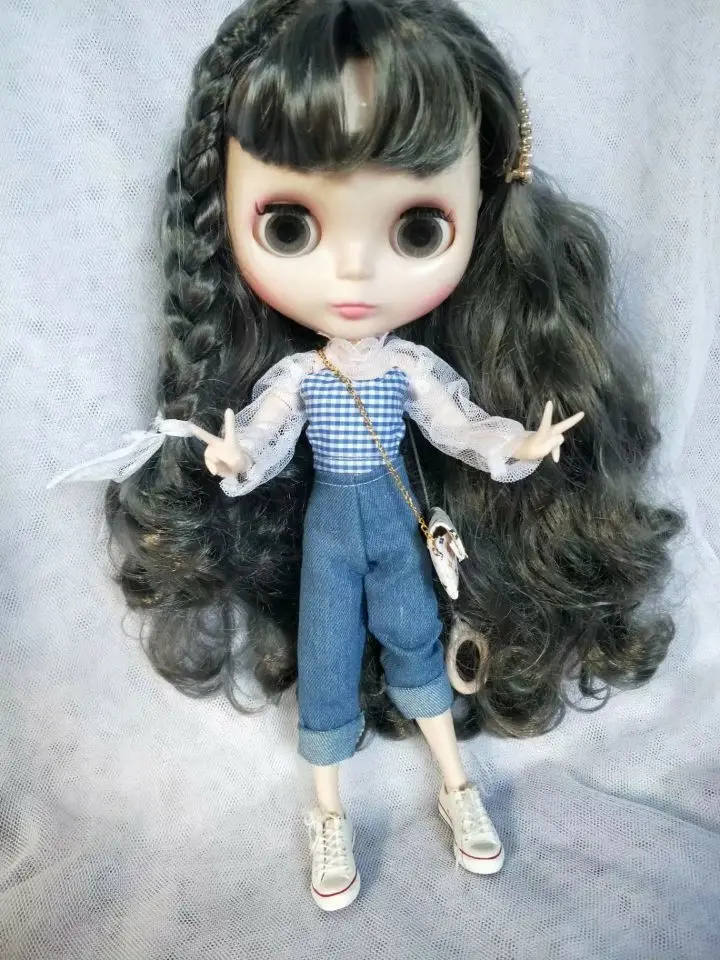 Одежда для кукол Blythes милый комплект из 3 предметов: пояс с джокером + сетчатая