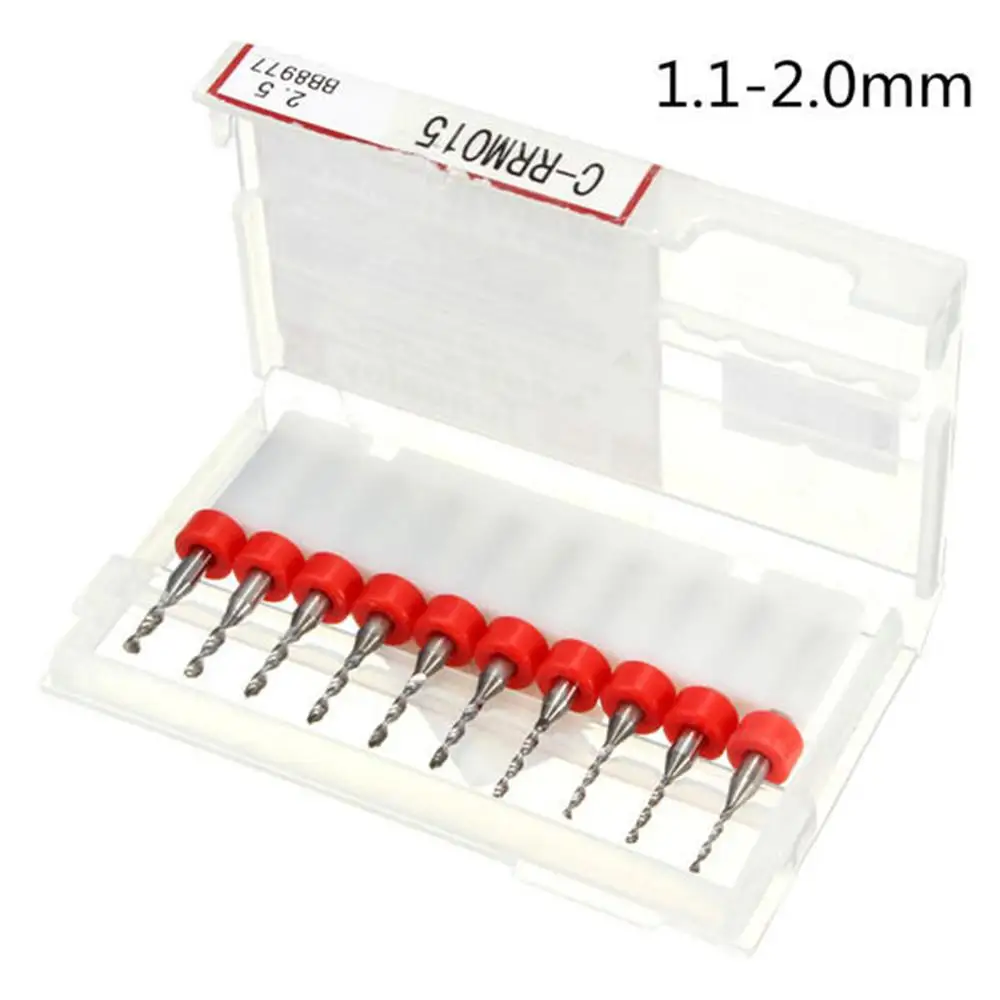 10pcs PCB Mini Drill Bit 0.1mm -1.2mm Tungsten Steel Carbide For Print Circuit Board Cnc Bits Machine Set | Инструменты