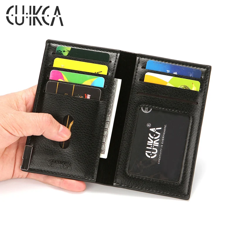 Держатель для карт и ID CUIKCA водонепроницаемый тонкий кошелек из искусственной