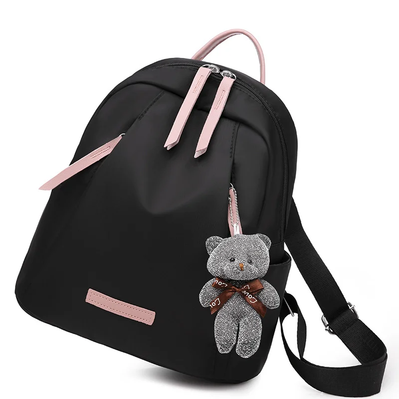 

Fashion Office Lady Casual Women's Oxford Cloth Backpack Nylon Zip School Bag Travel Bags Girls Street Outdoor