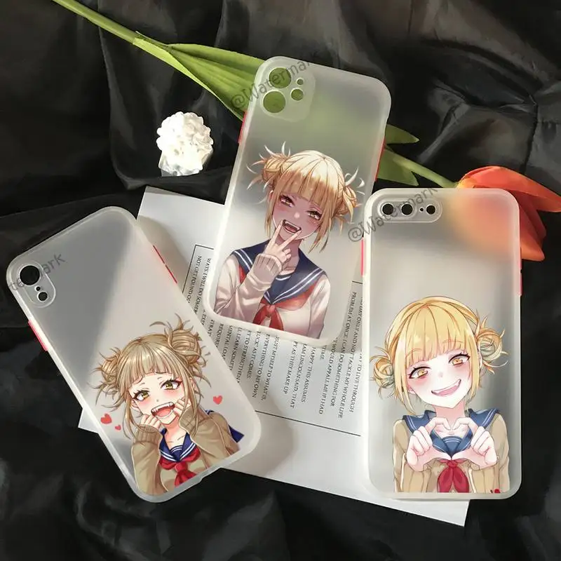 

Anime Himiko Toga Phone Case For IPhone 11 12 Pro Max Xs Xr X 8 7 Plus White Matte Translucent Funda