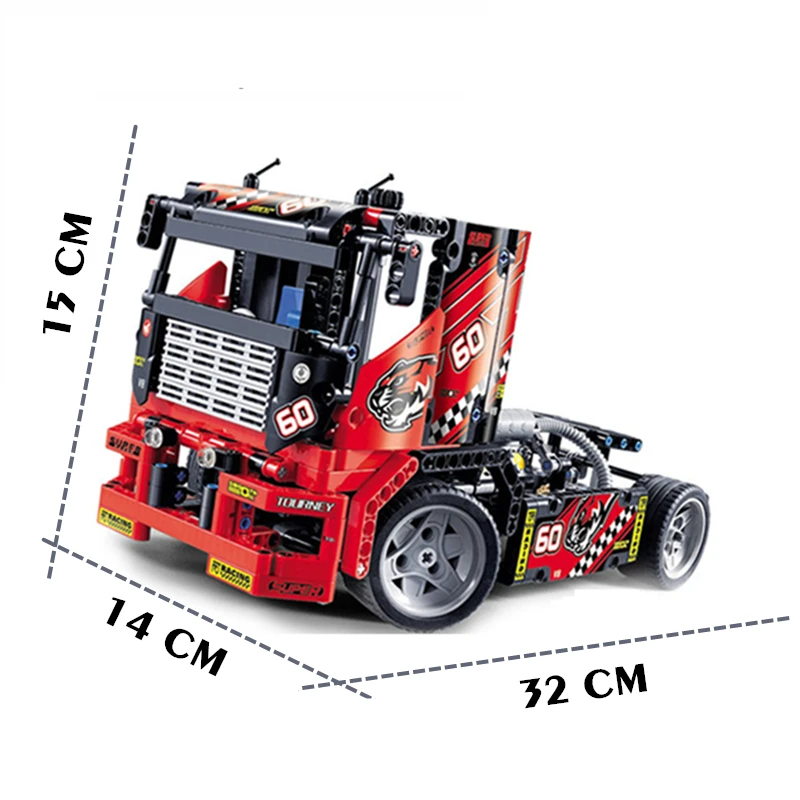 

New 608PCS 2in1 Racer Truck Racing Car City Model Technical Model Building Block Bricks DIY Toys Kid Gift Birthday Boys Toys