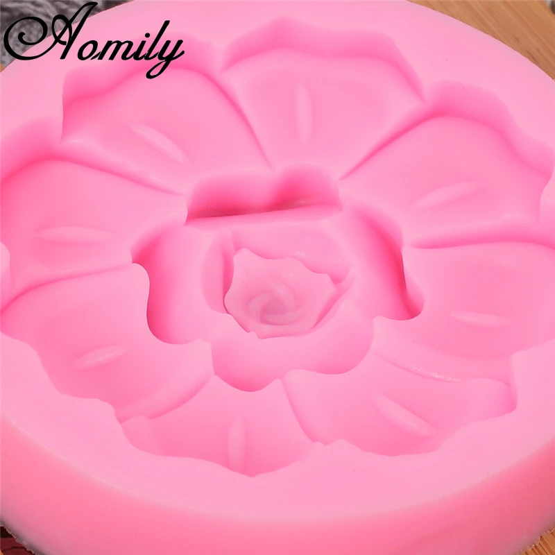 Силиконовая форма для торта Aomily с пионами сделай сам шоколадная помадки мусса