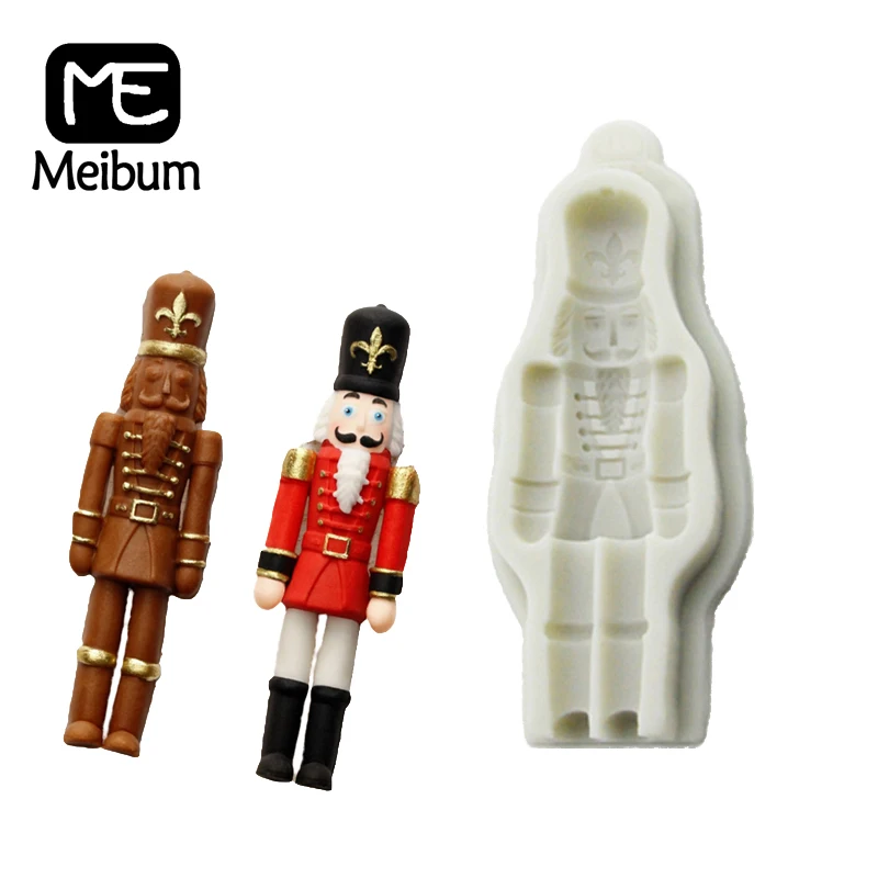 Meibum Щелкунчик солдата сахарное ремесло силиконовая Рождественская форма для