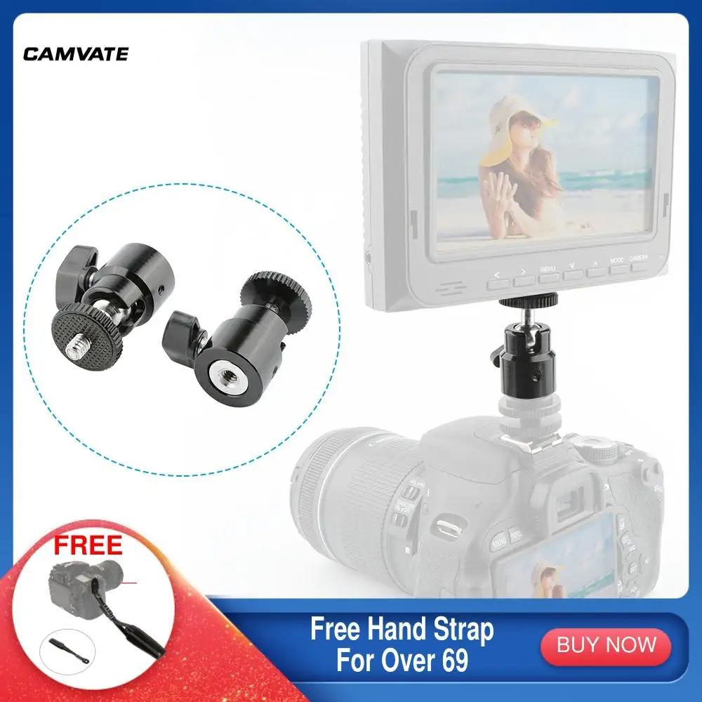 CAMVATE 2 шт. Универсальный 360 ° с креплением на мини шаровой головки 1/4 &quot 20 резьбой