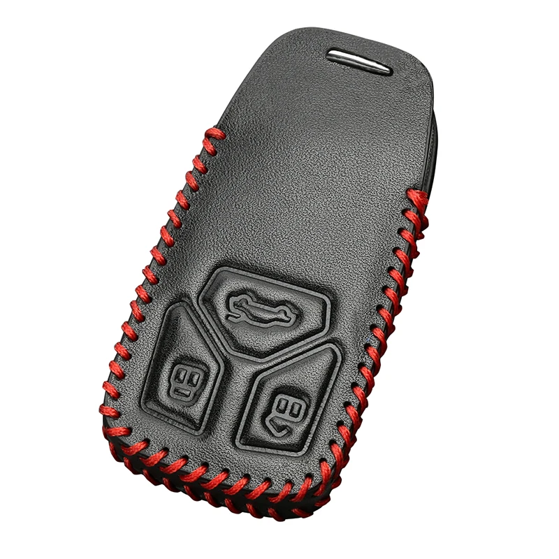 YOLU Car Key fob Cover Leather Case for Audi Q7/TT Bag Shell Red/Black/Blue | Автомобили и мотоциклы
