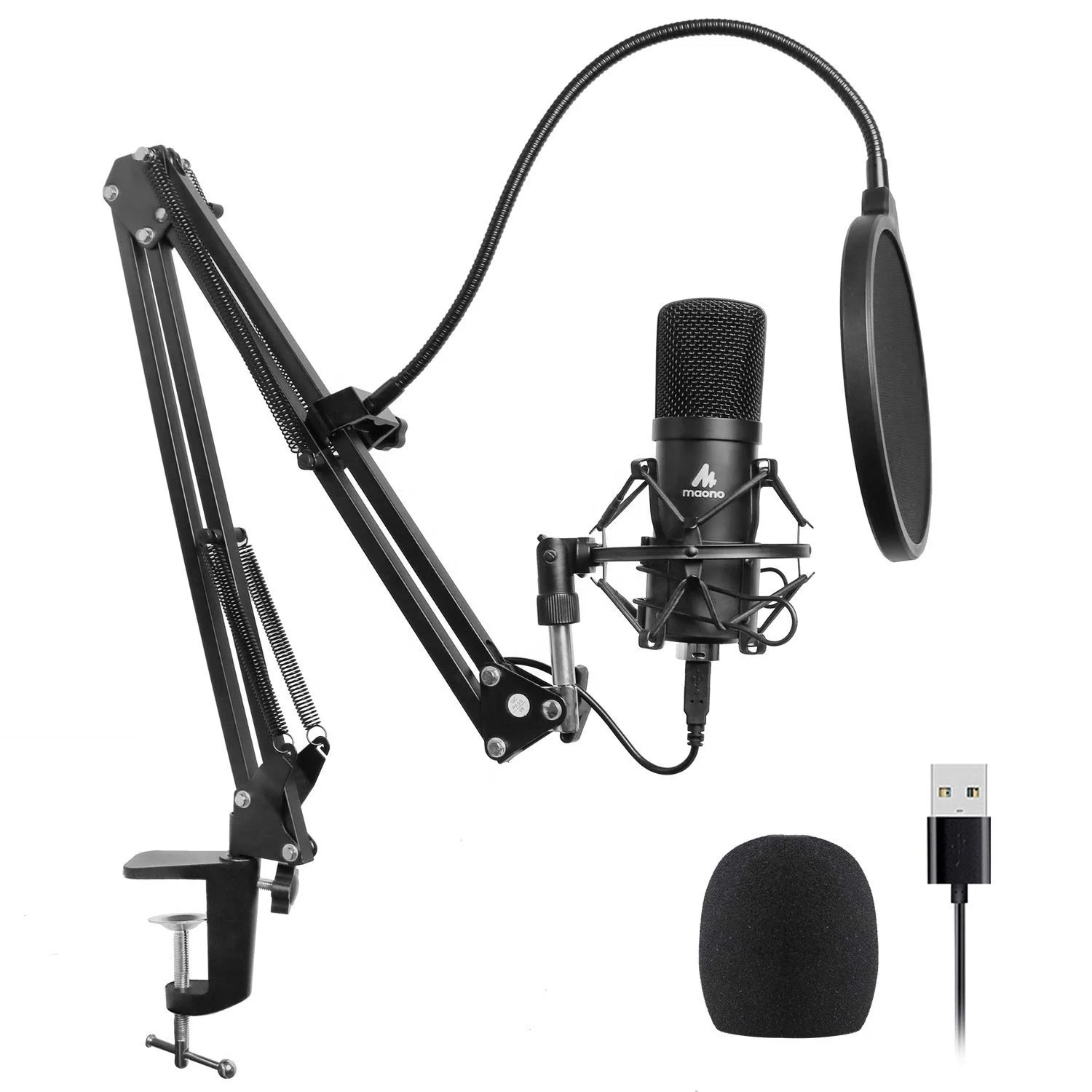 Professional wired podcasting gaming microphone recording microphone