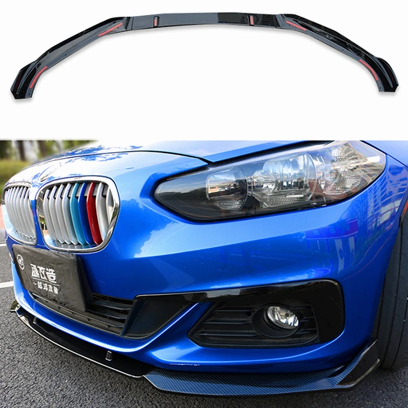 

for BMW new 1 series 118i 120i sedan 2017 appearance ABS plastic three-section front fork spoiler front lip shovel decoration au