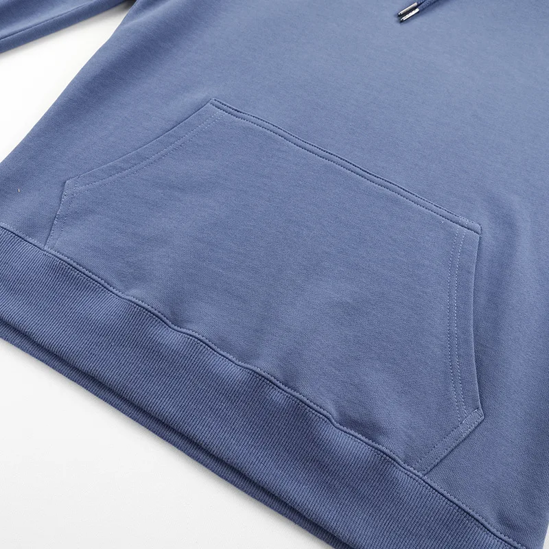 

Solid-colored men's cotton hoodie custom logo group clothing top bottoms workwear custom-made advertising shirt
