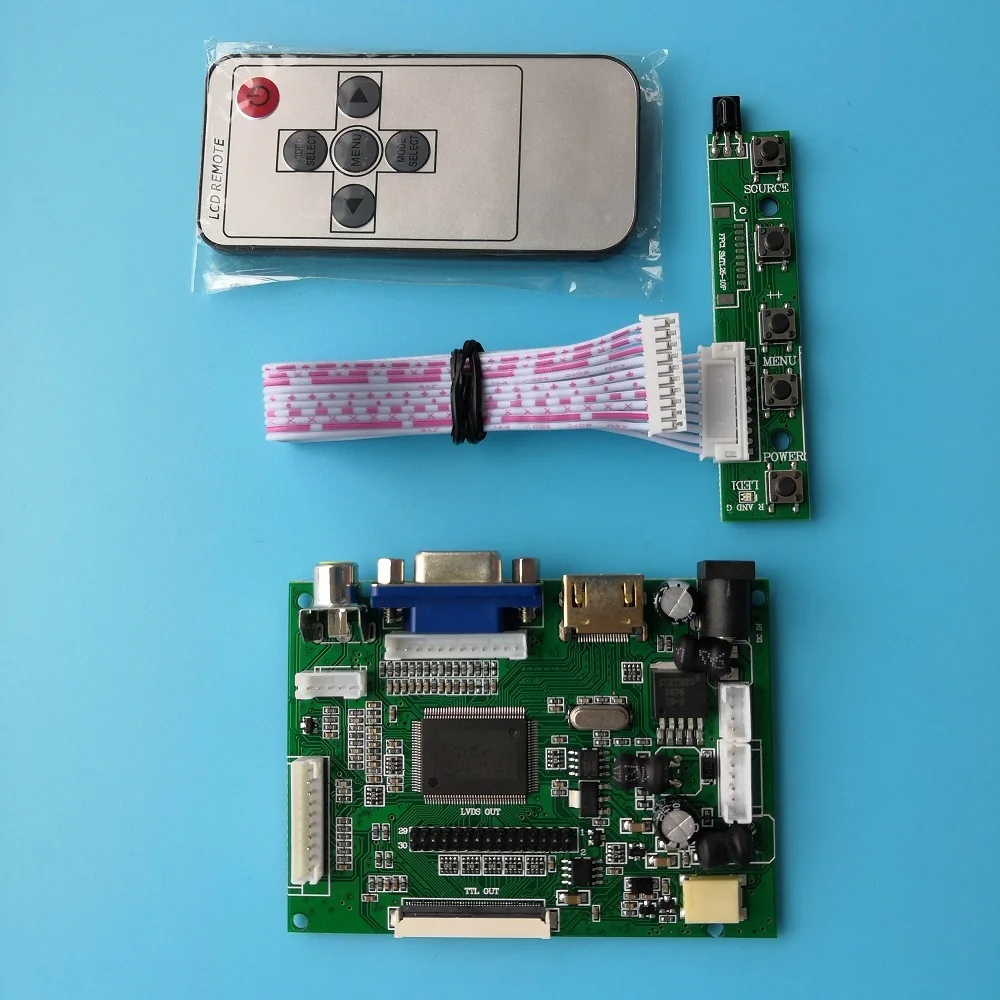 

for 7.0" AT070TN94 800(RGB)×480 panel 50pin 2AV+ VGA LCD remote Driver Controller Board Kit monitor