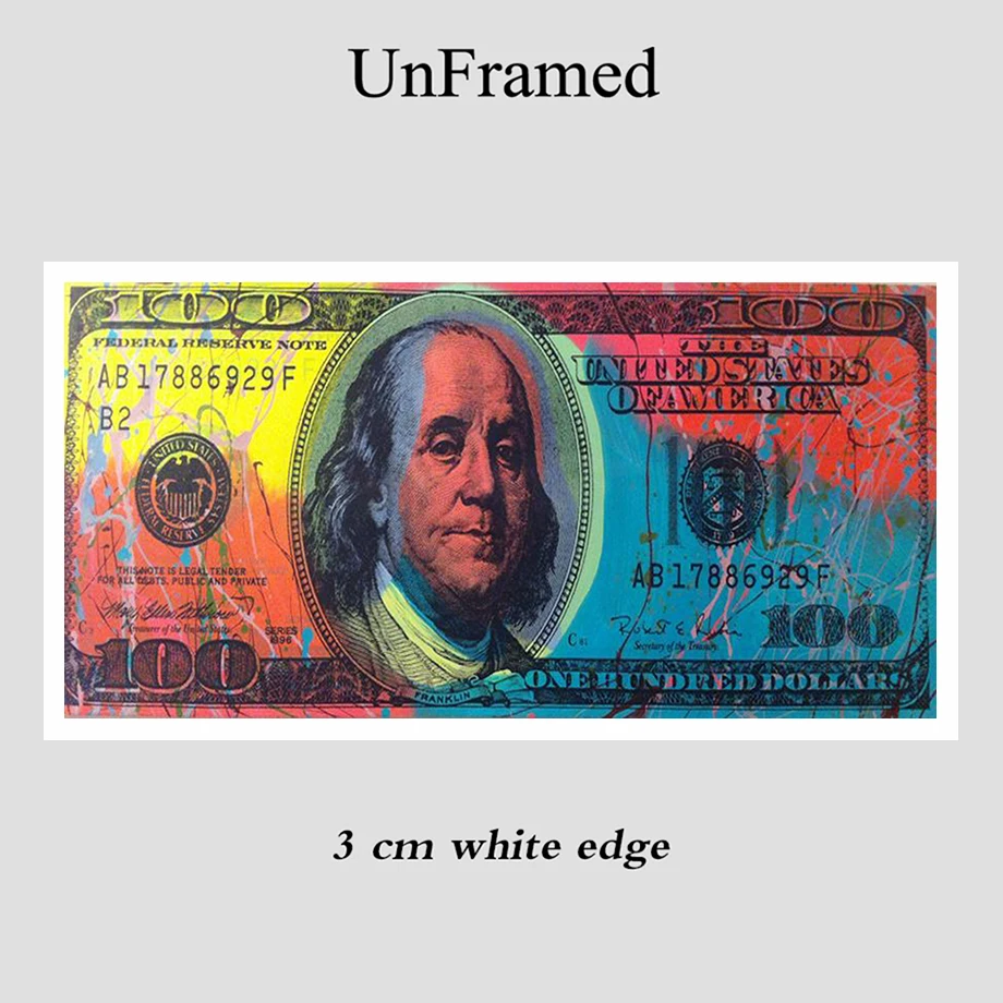 Модульные картины холст HD 1 шт. доллар наличные деньги американская валюта плакат