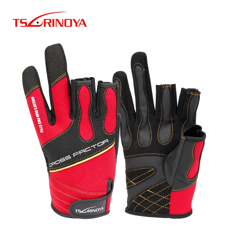 

Перчатки TSURINOYA для рыбалки, водонепроницаемые дышащие Нескользящие прочные неопреновые перчатки с 3 пальцами для охоты, зимние снасти для п...