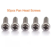 50pcs stainless steel m2 5x6 pan head phillips screws for rc car spare parts